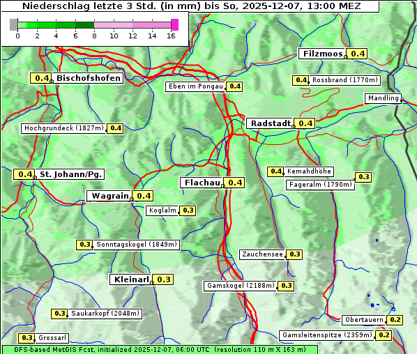 Niederschlag, 7. 12. 2025