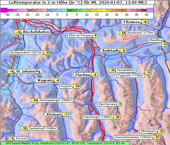 Temperatur, 7. 1. 2026