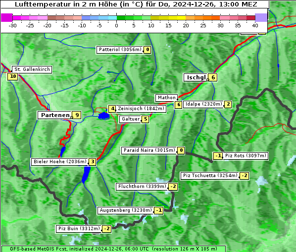 Temperatur, 26. 12. 2024