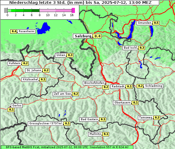 Niederschlag, 12. 7. 2025