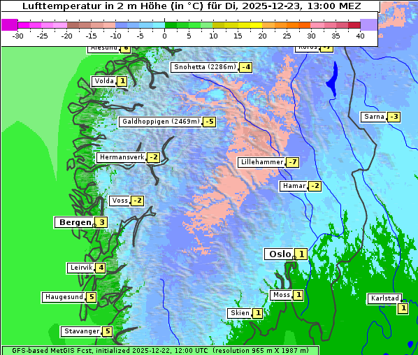 Temperatur, 23. 12. 2025