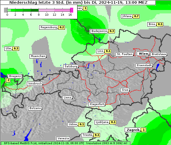 Niederschlag, 19. 11. 2024