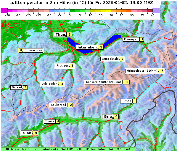 Temperatur, 2. 1. 2026