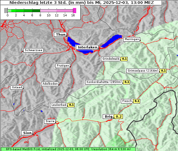 Niederschlag, 3. 12. 2025