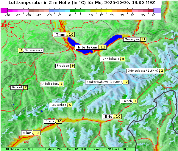 Temperatur, 20. 10. 2025