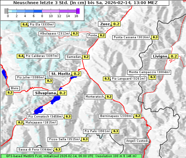 Neuschnee, 14. 2. 2026