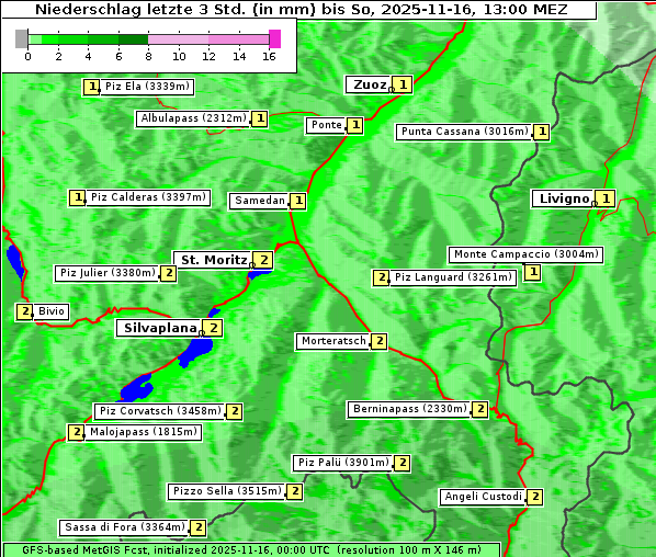 Niederschlag, 16. 11. 2025