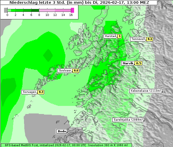 Niederschlag, 17. 2. 2026