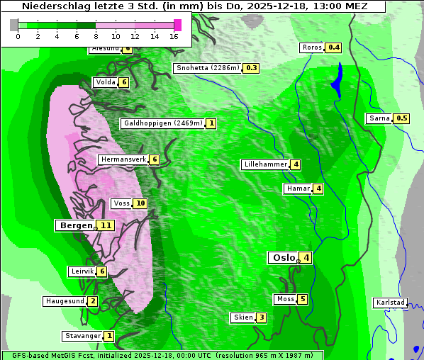 Niederschlag, 18. 12. 2025