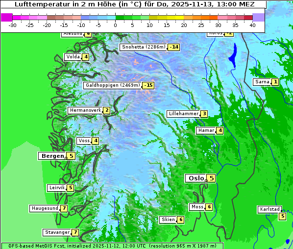 Temperatur, 13. 11. 2025