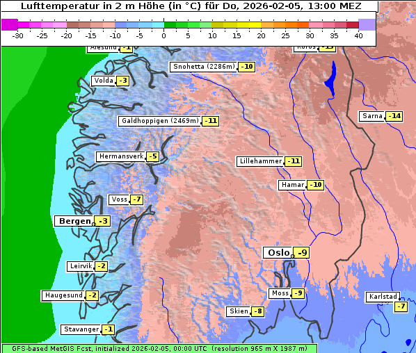 Temperatur, 5. 2. 2026