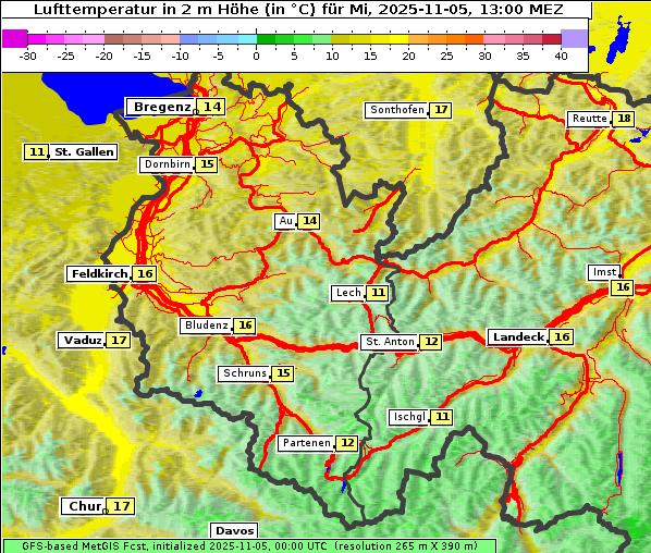 Temperatur, 5. 11. 2025