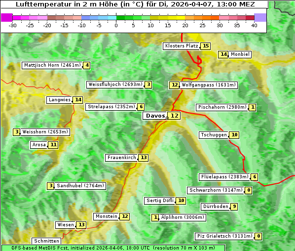 Temperatur, 7. 4. 2026