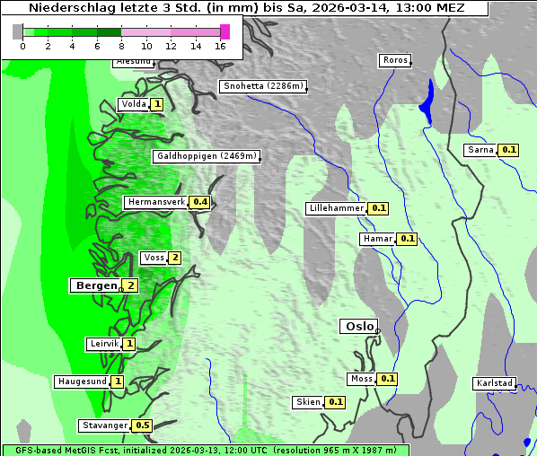 Niederschlag, 14. 3. 2026