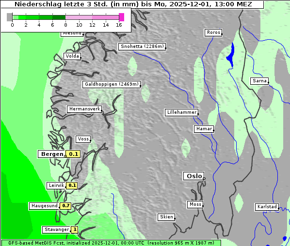 Niederschlag, 1. 12. 2025