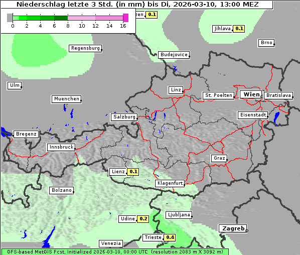 Niederschlag, 10. 3. 2026