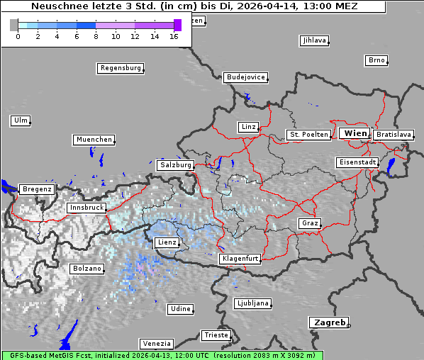 Neuschnee, 14. 4. 2026