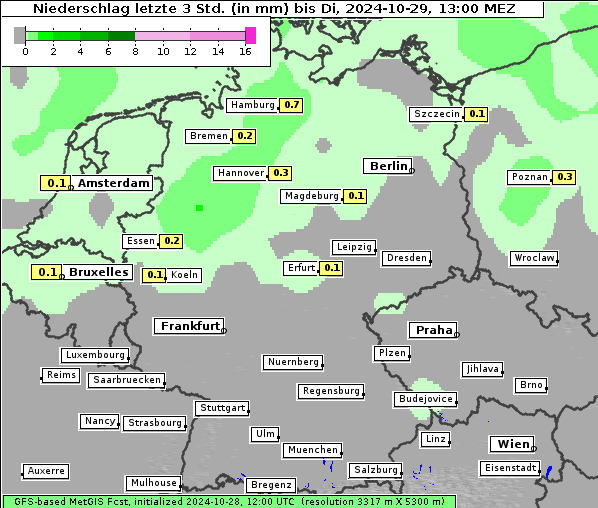 Niederschlag, 29. 10. 2024