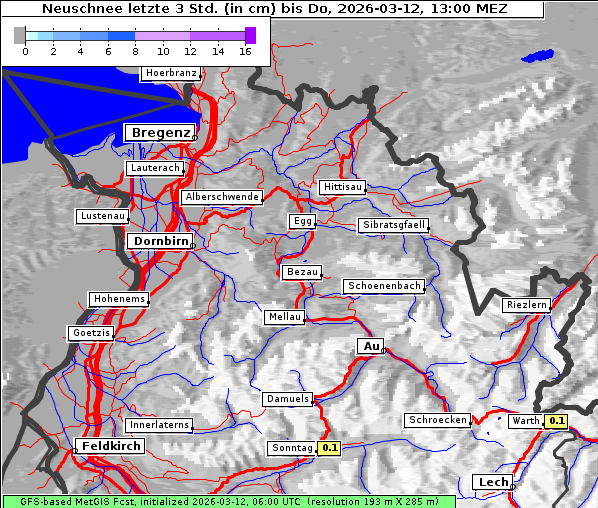 Neuschnee, 12. 3. 2026