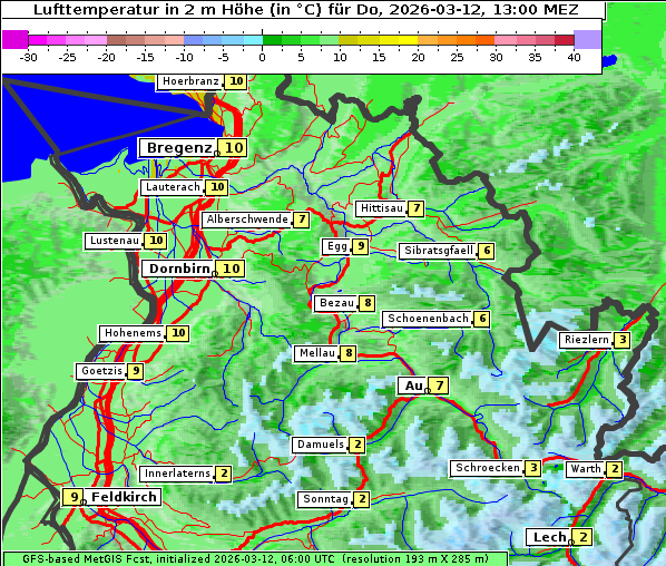 Temperatur, 12. 3. 2026