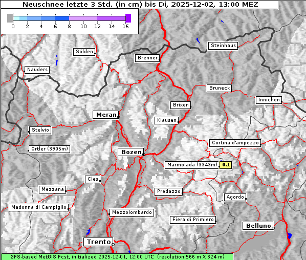 Neuschnee, 2. 12. 2025