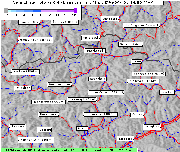 Neuschnee, 13. 4. 2026