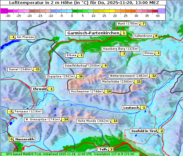 Temperatur, 20. 11. 2025