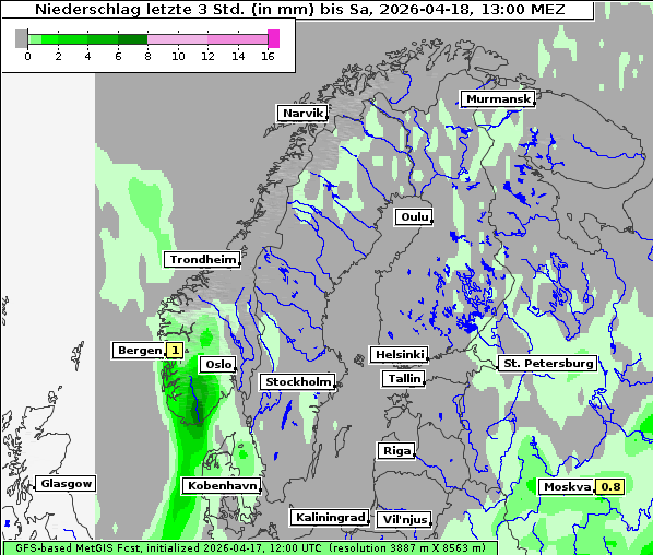 Niederschlag, 18. 4. 2026