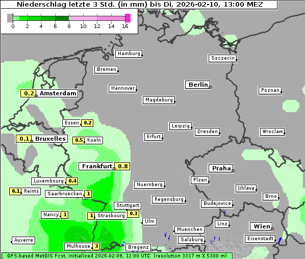 Niederschlag, 10. 2. 2026
