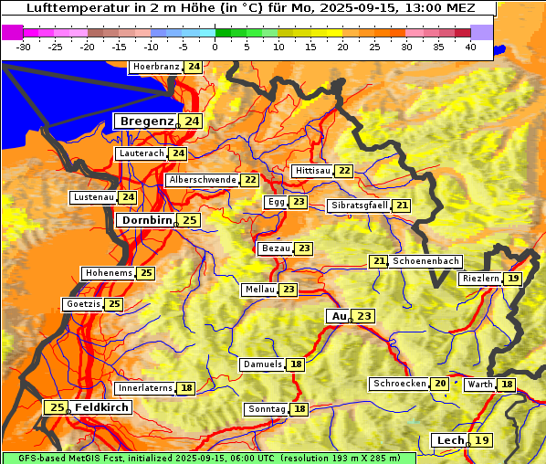Temperatur, 15. 9. 2025