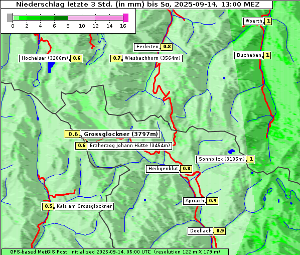 Niederschlag, 14. 9. 2025