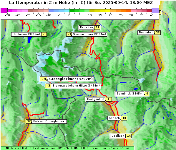 Temperatur, 14. 9. 2025