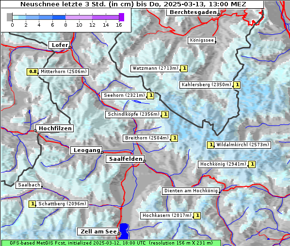 Neuschnee, 13. 3. 2025