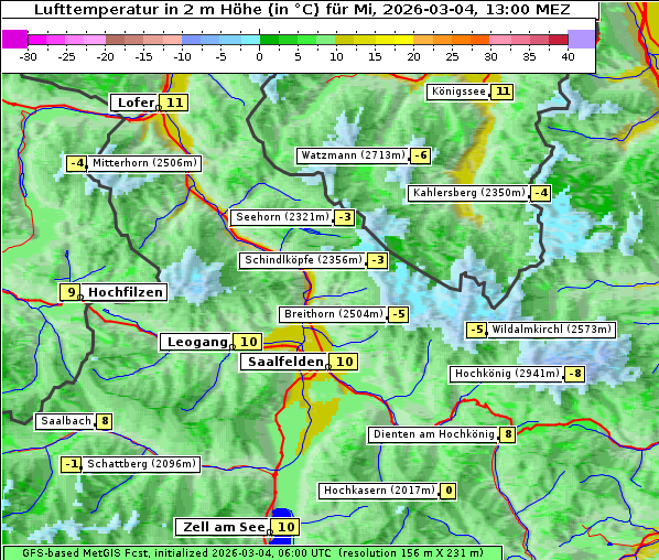 Temperatur, 4. 3. 2026