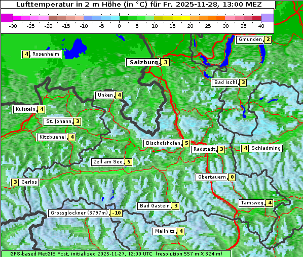 Temperatur, 28. 11. 2025
