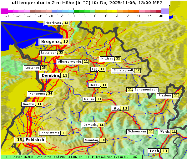 Temperatur, 6. 11. 2025