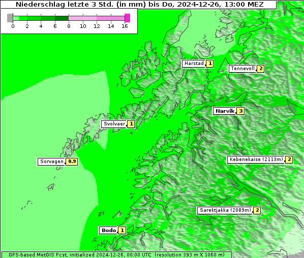 Niederschlag, 26. 12. 2024