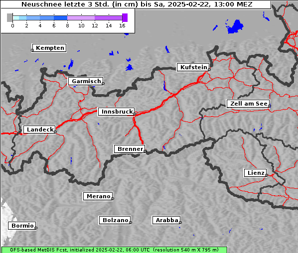 Neuschnee, 22. 2. 2025