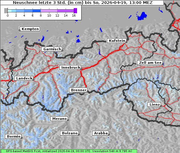 Neuschnee, 19. 4. 2026