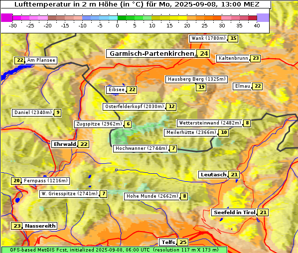 Temperatur, 8. 9. 2025
