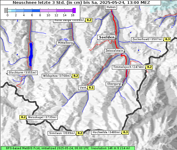 Neuschnee, 24. 5. 2025