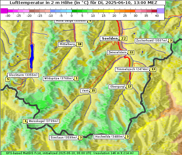 Temperatur, 10. 6. 2025