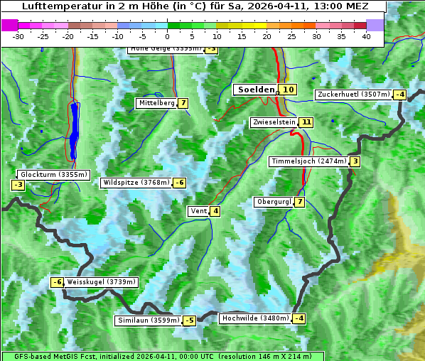 Temperatur, 11. 4. 2026