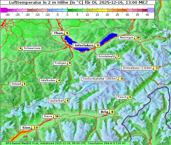 Temperatur, 16. 12. 2025