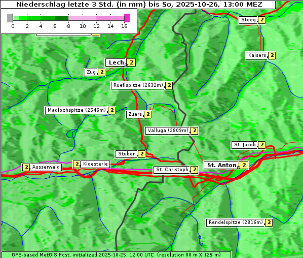 Niederschlag, 26. 10. 2025