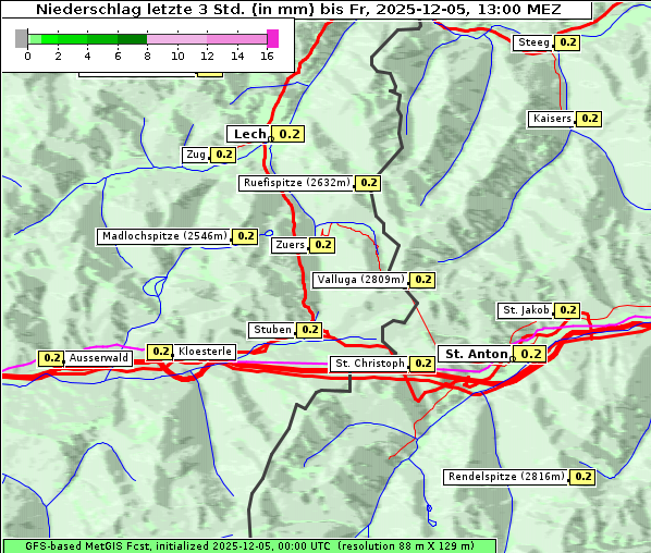 Niederschlag, 5. 12. 2025