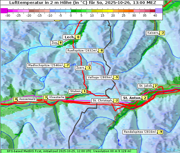 Temperatur, 26. 10. 2025