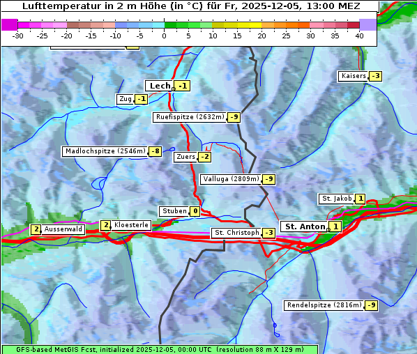 Temperatur, 5. 12. 2025