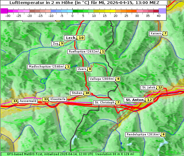 Temperatur, 15. 4. 2026