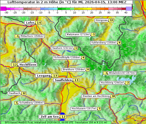 Temperatur, 15. 4. 2026